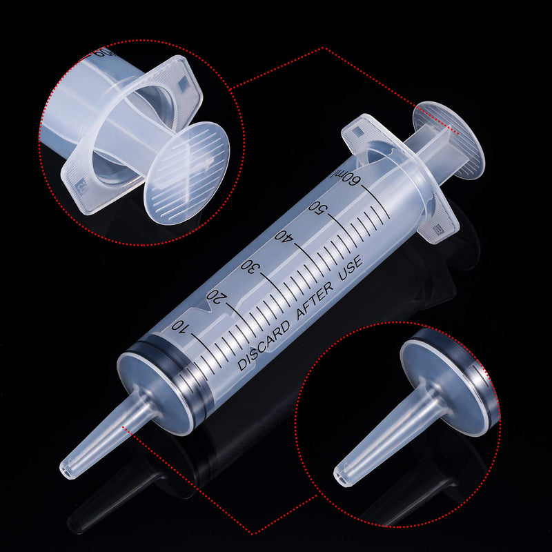 4 Packs Plastic Syringe with Measurement Oral Liquids Measuring Syringes Without Needle for Resin Epoxy Dispensing Watering Refilling