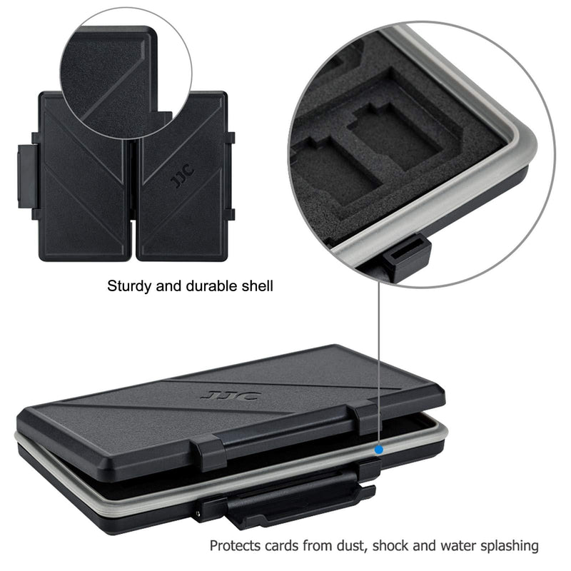 36 Slots Memory Card Case Water-Resistant Anti-Shock Memory Card Wallet for 24 Micro SD SDXC SDHC TF Cards and 12 SD SDXC SDHC Cards