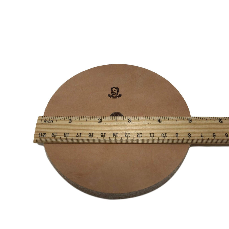 5" (1/2" Width) Leather Honing Wheel - Fits 1/2" Arbor - Buffing Compound Included