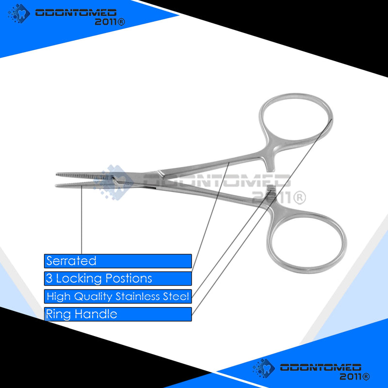 OdontoMed2011 Hemostat Mosquito Forceps Straight Dental Lab, Dental Instruments Stainless Steel
