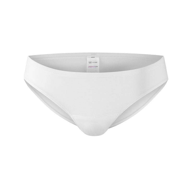 PROTECHDRY Washable Urinary Incontinence Bikini Underwear for Women with Front Absorbent Area (White, Small) White Small (Pack of 1)