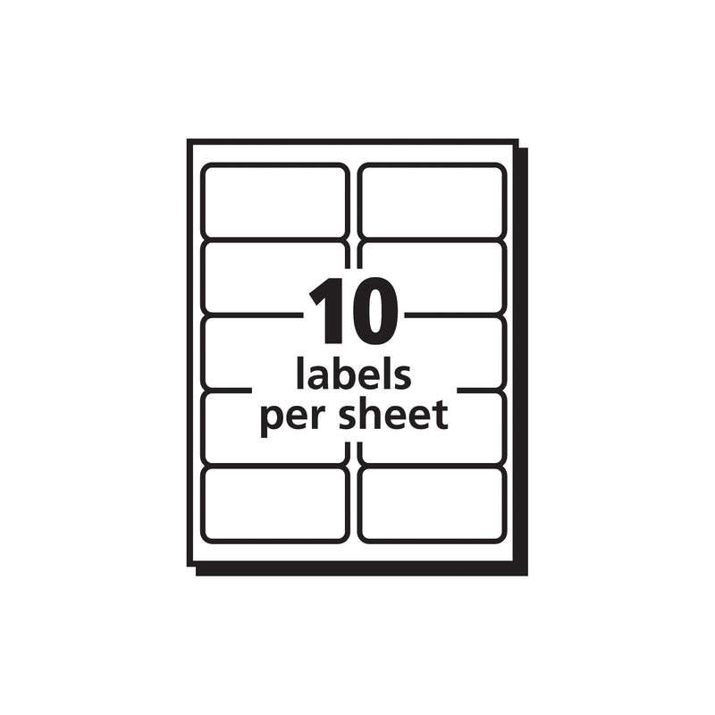 Avery Matte Clear Address Labels with a Frosted Finish for Inkjet Printers, 2" x 4", 100 Labels (18663)