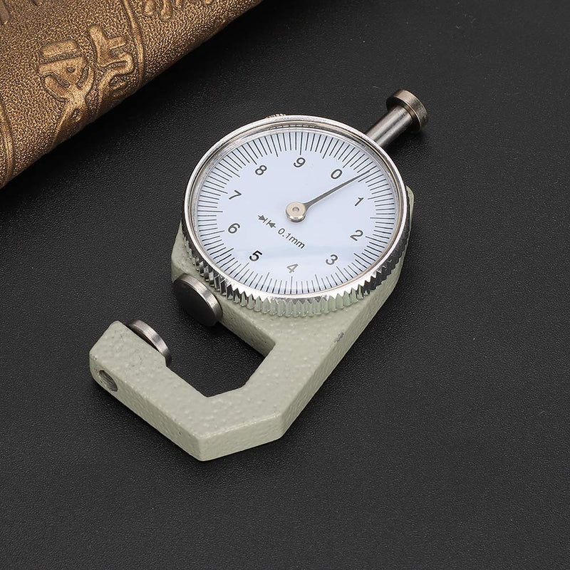 Thickness Gauge, 0-10mm x 0.1mm Precision Accuracy Round Dial Display Thickness Test Dial for Leather Cloth Accuracy