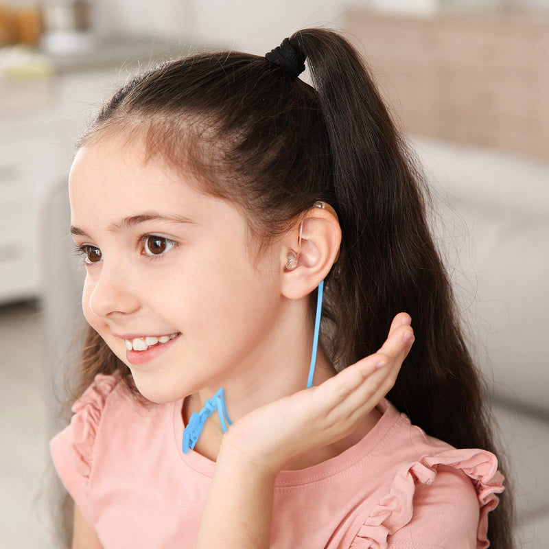 4 Pieces Hearing Aid Clips Adjustable Hearing Aid Clip Holder Anti-lost Hearing Aid Lanyard for Adults, 4 Colors (Classic Style) Classic Style