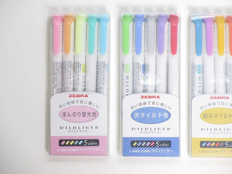 Zebra Mildliner Highlighter Pen Set, 20 Pastel Color Set (Japan Import) Original version