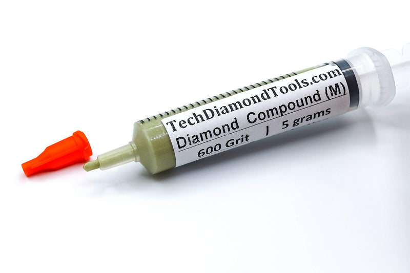 TechDiamondTools Kit of 3 Diamond Lapping Paste Polishing Compound 600 1050 1500 Grit Lapidary Paste for Rock Glass Metal Jewelry Resin Marble with 25% of Diamond Powder USA Made 1500 1050 600 grit