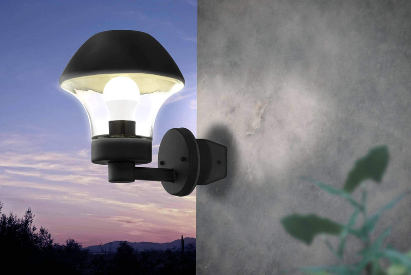 EGLO outdoor spotlight corner connection, corner bracket made of steel for outdoor lamps, black, Ø 11.2 cm