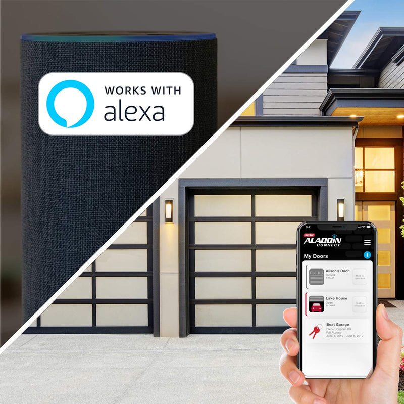 Genie ALKT1-R Aladdin Connect Smart Garage Door Opener, Kit, Works with Alexa & Google Assistant