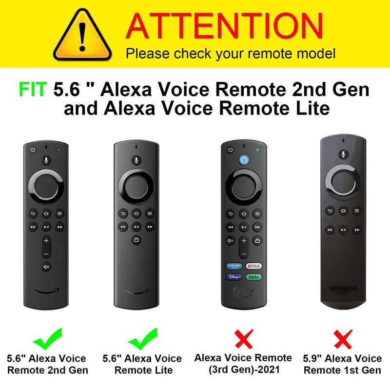 CaseBot Remote Case for Fire TV Stick 4K Max/Fire TV Stick (2nd and Later) / Fire TV Stick Lite/Fire TV Cube - Anti-Slip Silicone Cover for Alexa Voice Remote (2nd Gen and 3rd Gen), Green-Glow Green Glow in the Dark