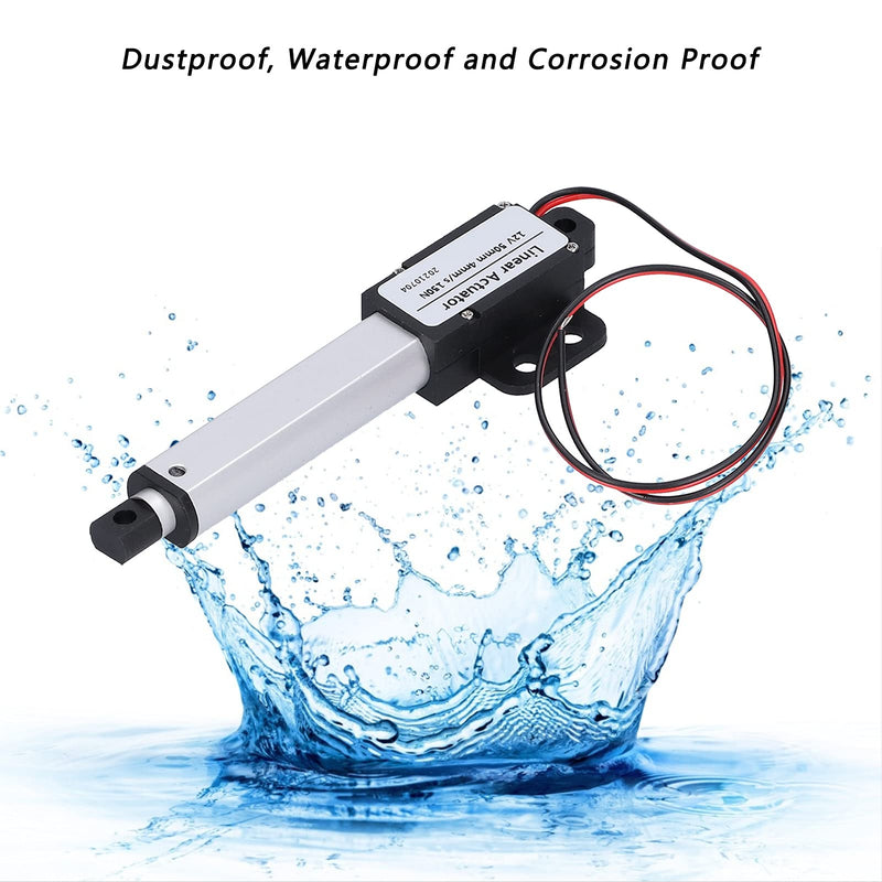 Folany Linear Actuator, 2 inch Stroke Micro Electric 20N/4.5lb DC 12V 1.2 /s, Built in Limit Switch, Mini Waterproof Actuator Motor for Home Appliances/Medical/Industry (Stroke 50mm-30mm/s-20N)