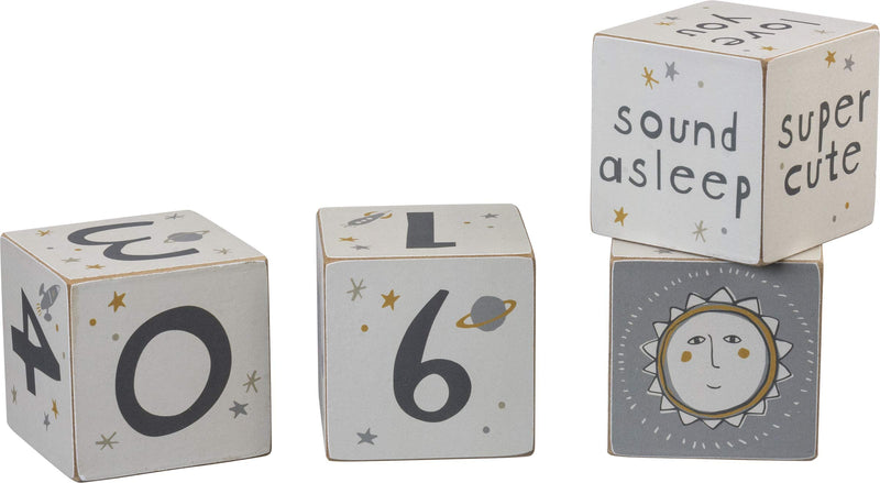 Primitives by Kathy Baby Milestone Blocks, Set of 4, Galaxy