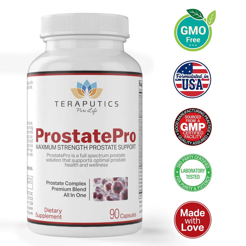 ProstatePro - 33 Herbs Saw Palmetto Prostate Health Supplement for Men | Non GMO Prostate Support Bladder Control Pills to Reduce Frequent Urination & DHT Blocker to Prevent Hair Loss, 90 Capsules