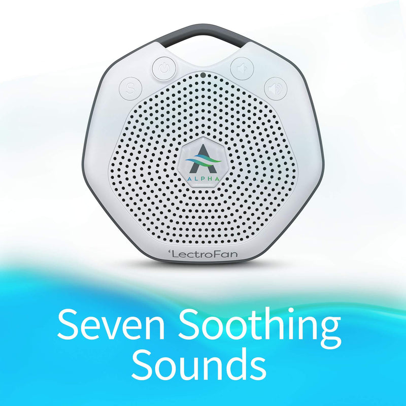 LectroFan Alpha Guaranteed Non-Looping Sleep Sound Machine for Babies Toddlers and Adults, Alpha White Travel