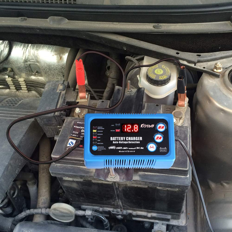 Katbo 6 Amp Smart Battery Charger 6V 12V Automatic and Manual