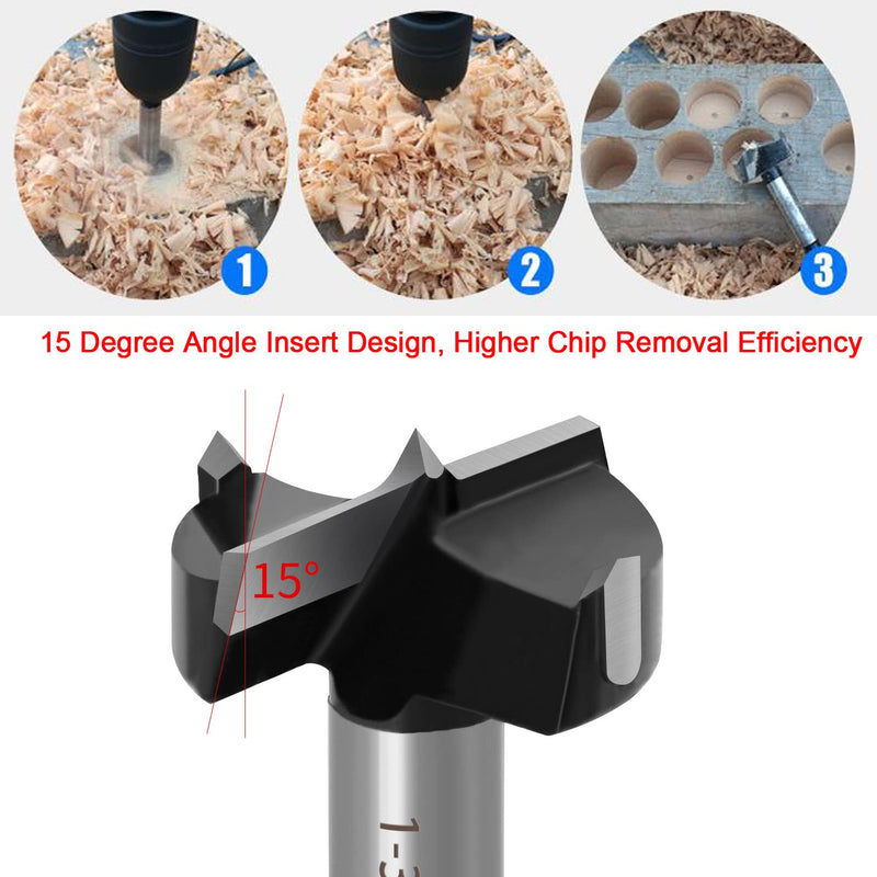 Tungsten steel Forstner drill bit 80 mm, ASNOMY Forstner drill bit, wood drill pot drill art drill for wood and hardwood…