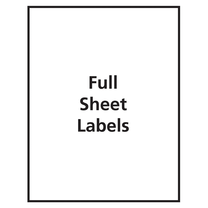 Avery Matte Frosted Clear Full Sheet Labels for Inkjet Printers, 8.5" x 11", 25 Labels (8665) 1 Pack