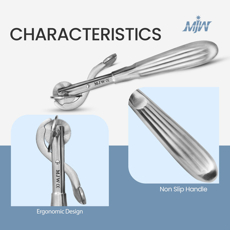 MJW Finger Ring Cutter with 2 Replacement Blades - Stainless Steel Emergency Jewelry Cutting Tool, Ideal First Aid Instrument, EMT Ring Remover Tool with Finger Protection