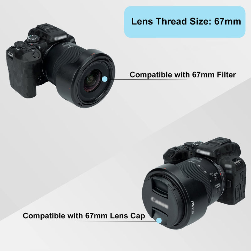 Lens Hood for Canon RF 15-30mm F4.5-6.3 is STM Lens Replaces Canon EW-73E with Reversible Design, Compatible with 67mm Filter and Snap-on Lens Cap