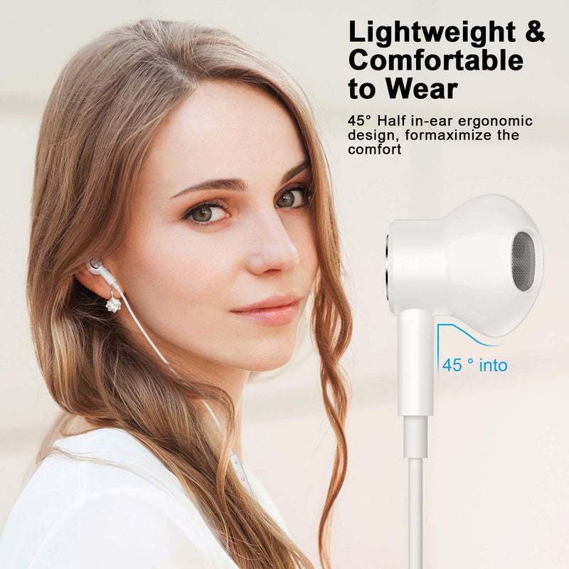 USB C Headphones, Type C Earphones for Samsung Galaxy S21 Ultra 5G USB C Earbuds Magnetic HiFi Stereo Digital DAC Earphone with Mic Wired Headphone for Android Smartphone Galaxy S20 FE Note 20 Pixel 5