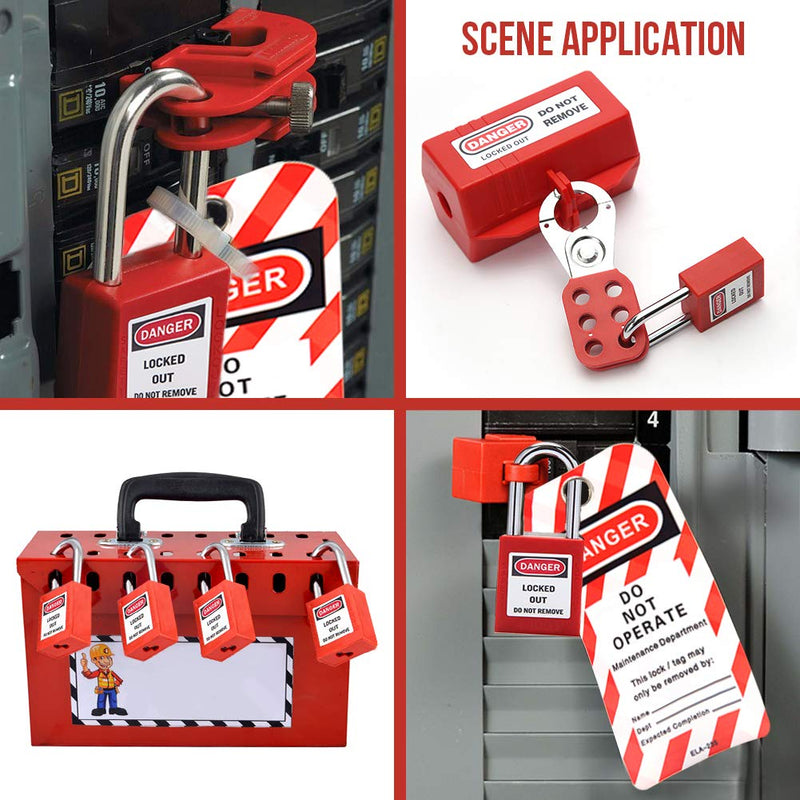 Breaker Lockout Tagout Kit Electrical - Loto Safty Padlock Set Loto Tags Lockout Plug Lock Out Tag Out Station