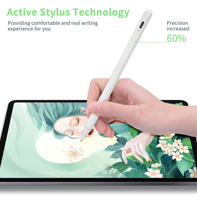 Active Stylus Pen for Samsung Galaxy S10e,Electronic Pencil Compatible with Samsung Galaxy S10e Stylus,Capacitive Type-C Rechargeable Pens Good for Note-Taking and Sketching,White