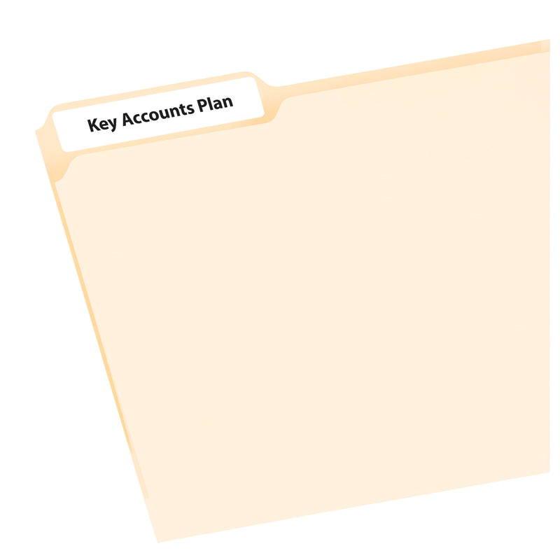 Avery Removable File Folder Labels, Print or Write, White, Pack of 252 (5230)