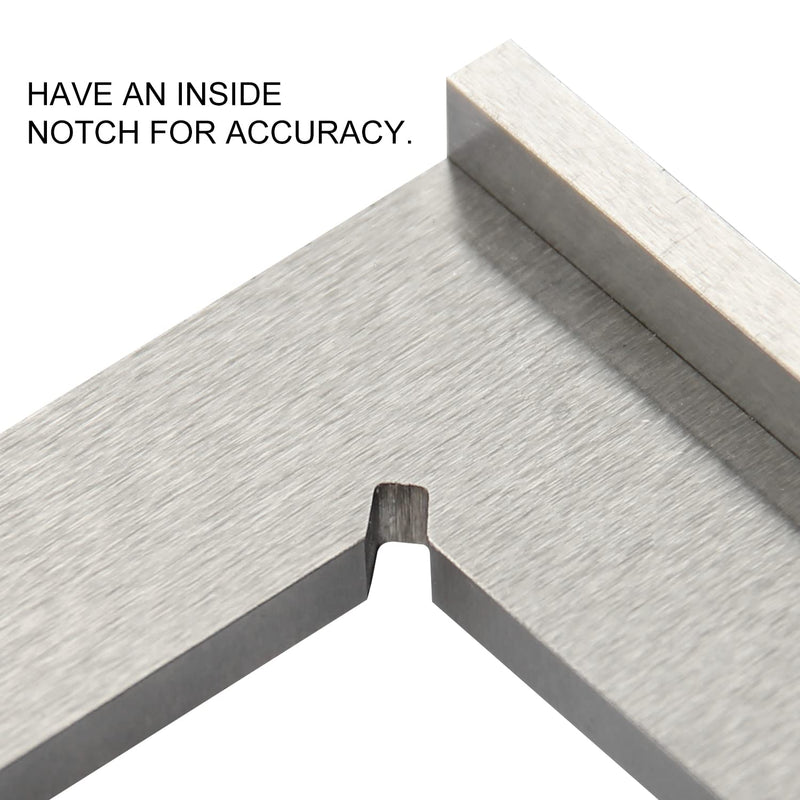 Precision Machinist Square 3 Inch Engineer Square 90 Degree Right Angle Ruler Ground Hardened Steel with Seat 3 x 2 Inch 75x50mm(3x2 inch)