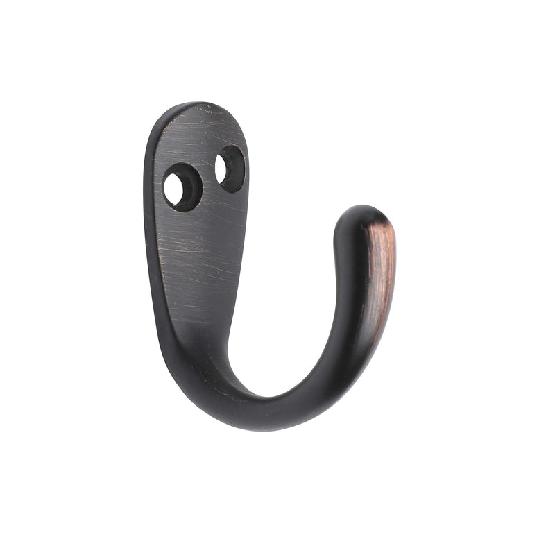 HARPOON 5 Piece Single Prong Robe Hook, Farmhouse Coat Hooks Oil-Rubbed Bronze
