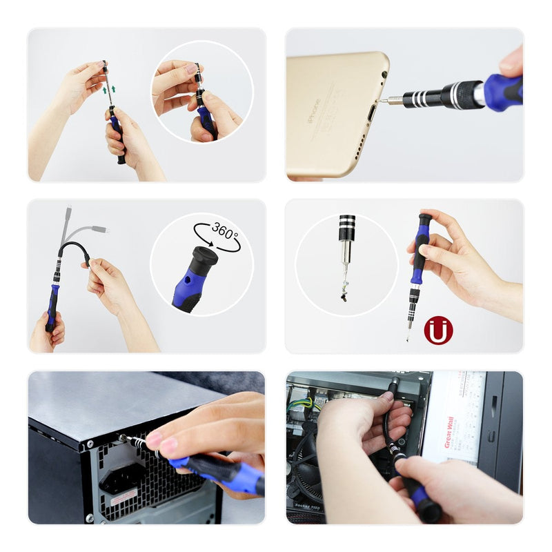 XOOL 80 in 1 Precision Screwdriver Set with Magnetic Driver Kit Professional Electronics Repair Tool Kit for Computer, PC, Mac-Book, Laptop, Tablet, iPhone, Xbox, Game Console