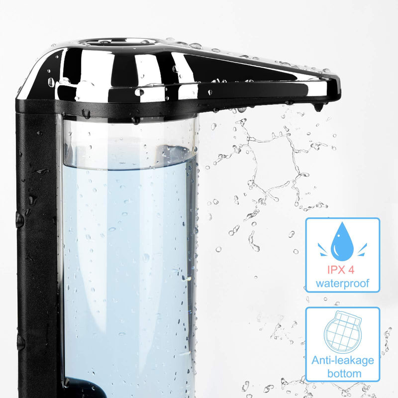 Secura 17oz / 500ml Premium Touchless Battery Operated Electric Automatic Soap Dispenser w/Adjustable Soap Dispensing Volume Control Dial (Chrome) Chrome