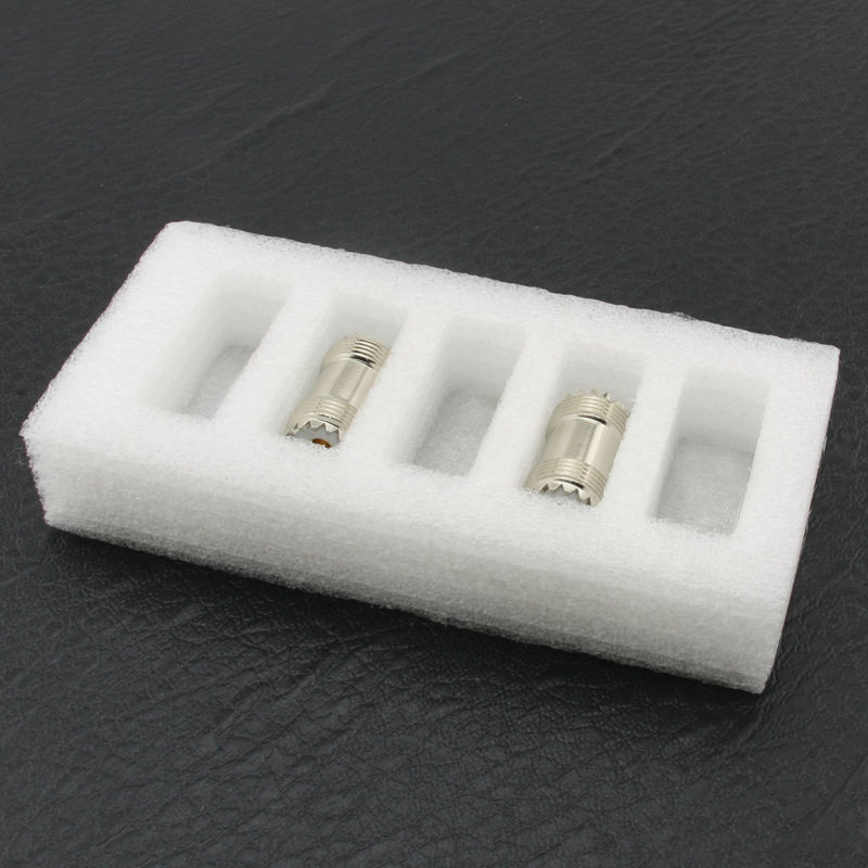 Maxmoral 2-Pack PL-259 UHF Female to UHF Female Coax Cable Adapter S0-239 UHF Double Female Connector Plug