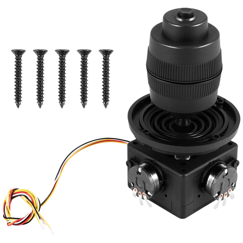 Fayrimi 4-Axis Joystick Potentiometer Button Control for -D400X-R4 10K 4D Sealed Rocker Potentiometer, Black