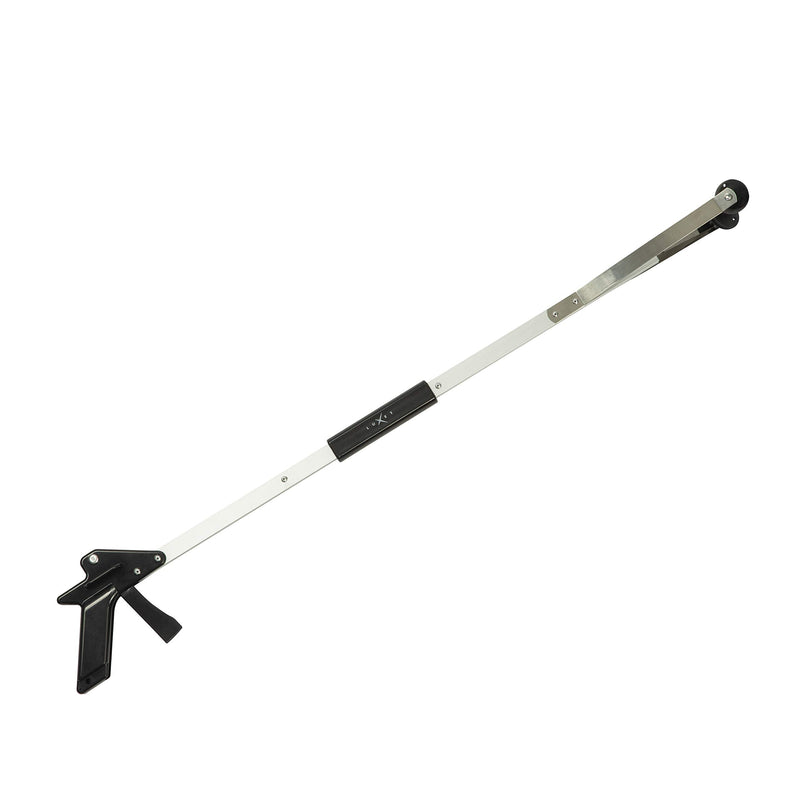 Grabber Reacher Suction Cup Grip Tool- Long 32 Inch Foldable Strong Heavy Duty Aluminum Pick Up Stick - Lightweight Trash Litter Picker Claw Extended Gripper Nabber Assist for Elderly, Luxet (Black) 1 Count (Pack of 1) Black