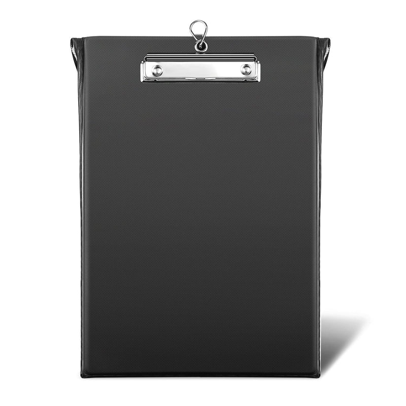 Waterproof Clipboard, Aihontai Professional Clipboard Storage A4 Letter Portrait Size Memo Clipboard - Premium PVC Material for Indoor Outdoor Use [18-Month Warranty](Black, A4 Portrait) Black