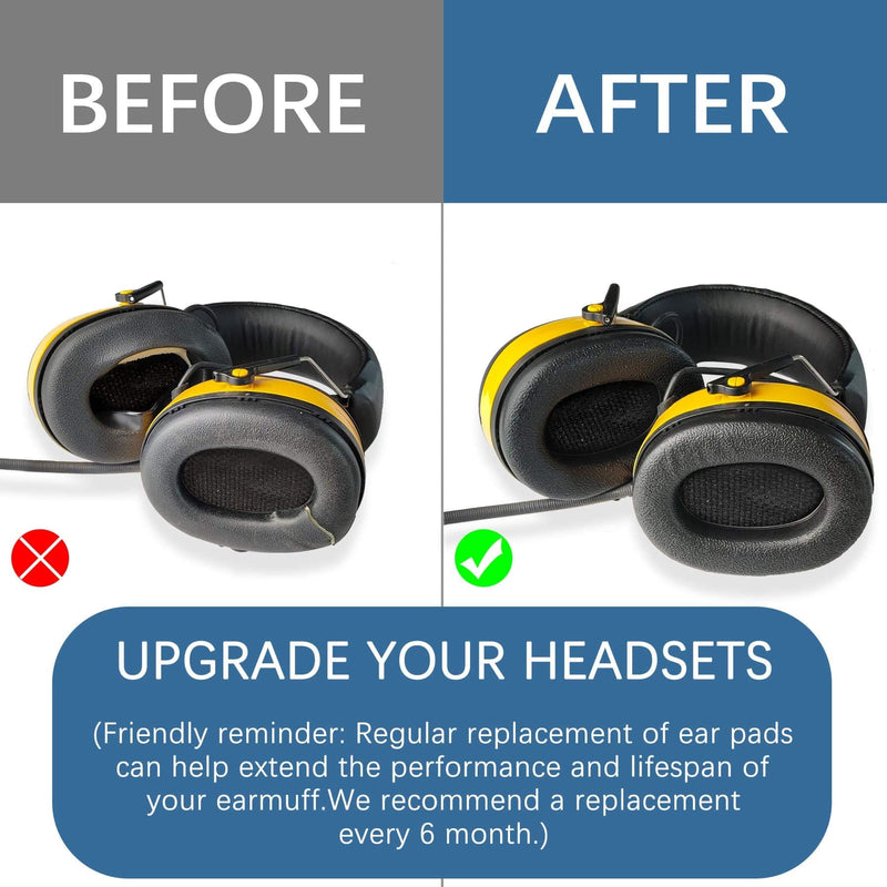PROHEAR 2-Pair Replacement Foam Ear Pads (Upgraded) for 3M WorkTunes Connect(90543, 90544, 90542, 90541), ZOHAN EM042 Radio Headphone Hearing Protector - “Peel & Stick” Design with glue