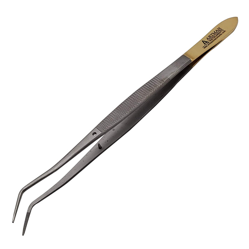 Meriam Premium Tweezers Cotton Pliers Pack of 3 Dental Dressing Angled Tip Surgical Forceps Instruments ARTMAN Brand