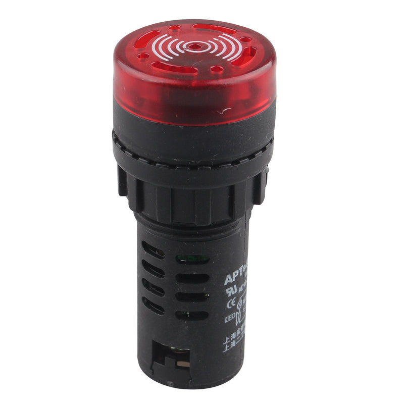 HALJIA AD16-22sm LED Buzzer Alarm Signal Indicator Light Flash Alertor DC12V 20mA 22mm Dia
