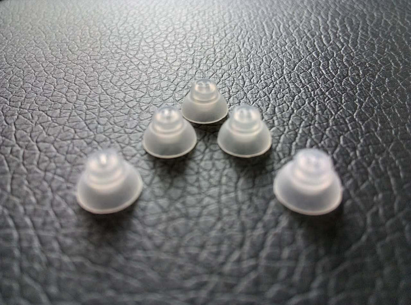 Jungle Care Hearing Aid Ear Piece Closed Domes 6mm 5-Pack Comfortable PSAP (Personal Sound Amplifiers Product) Kit Ear Tips Invisible, Perfect for Open Air (Open fit), Except for RIC