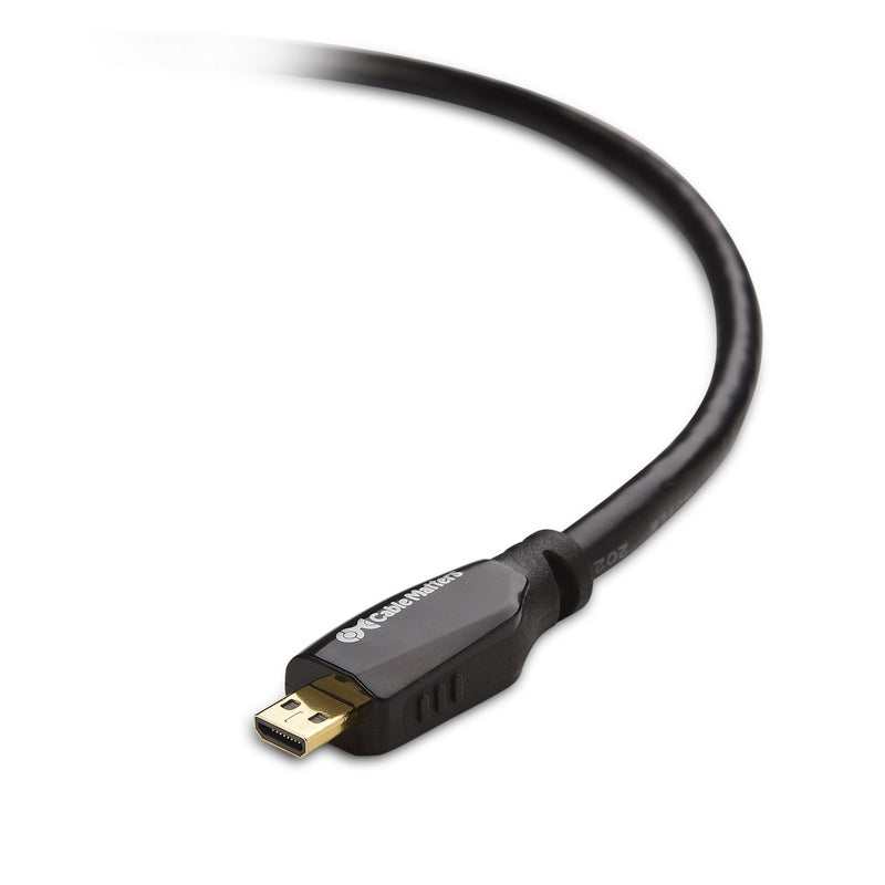 Cable Matters High Speed HDMI to Micro HDMI Cable (Micro HDMI to HDMI) 4K Resolution Ready - 10 Feet 10 ft