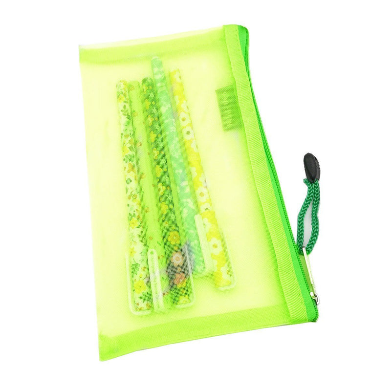 Pack of 5 pcs Multipurpose Nylon Mesh Cosmetic Bag Makeup Travel Cases Pencil Case Travel Organizers