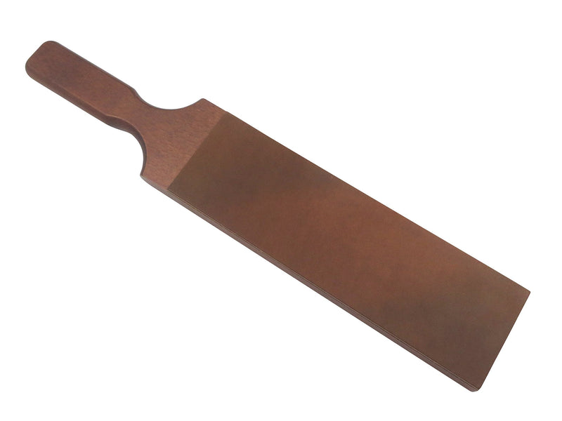 French Leather Strop Paddle 2-Sided 3” x 10” Stropping Surface Lacquered Beech Handle 107220