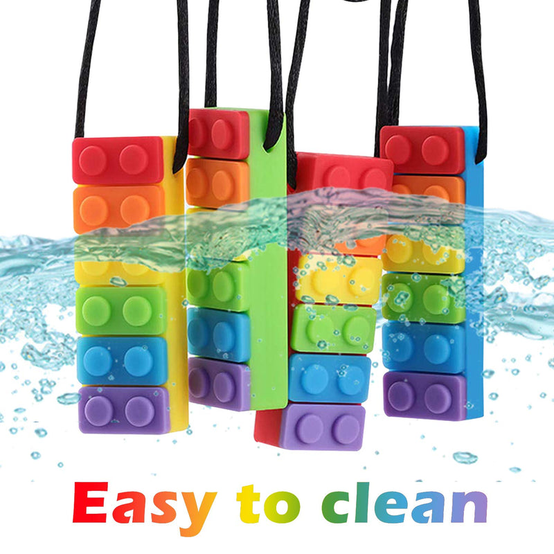 3 Pack Sensory Chew Necklace for Kids Toddlers with Autism ADHD,Biting Needs,Oral Motor Chewy Stick,Teether Toys for Autistic Chewers,Gum-Friendly