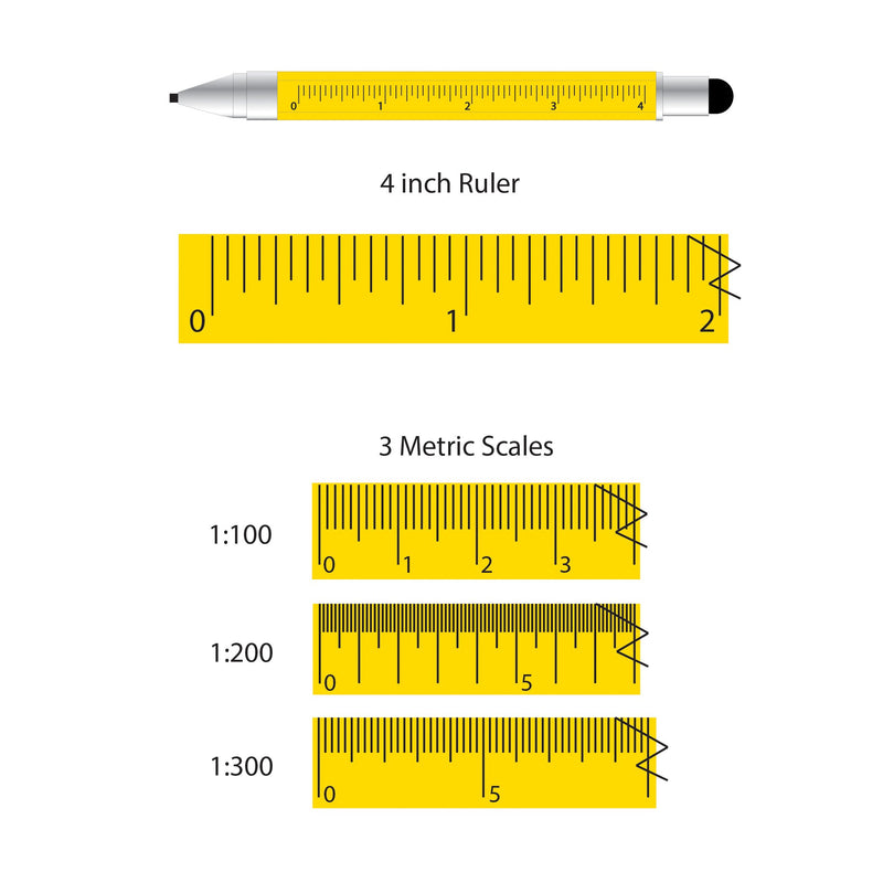 Monteverde USA One Touch Tool Stylus, 0.9mm Pencil, Yellow (MV35242)