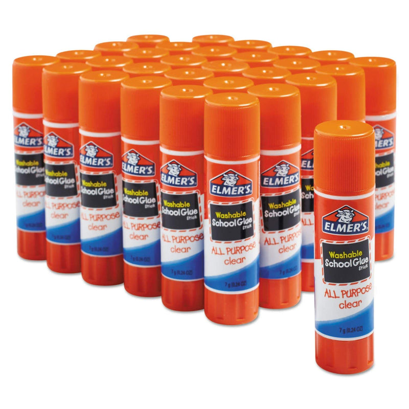 Elmer's E556 Washable School Glue Sticks, 30/Box