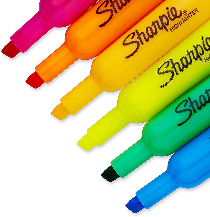 Sharpie Tank Highlighters, Chisel Tip, Assorted Fluorescent, 20 Count (25018) 20-Count Standard Packaging