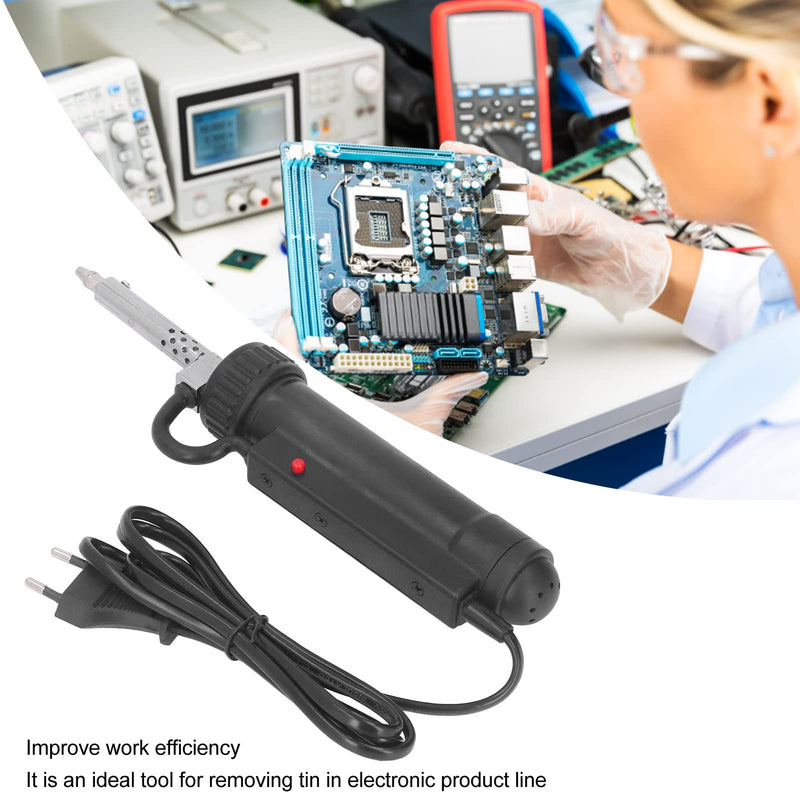 Automatic Desoldering Pump Vacuum Solder Sucker Tool Portable 220V 30W Electric Desoldering Gun Repair Solder Removal Tool Black