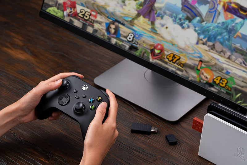 8Bitdo Wireless USB Adapter 2 for Switch, Windows, Mac & Raspberry Pi Compatible with Xbox Series X & S Controller, Xbox One Bluetooth Controller, Switch Pro and PS5 Controller (Brown) USB Adapter 2 Brown
