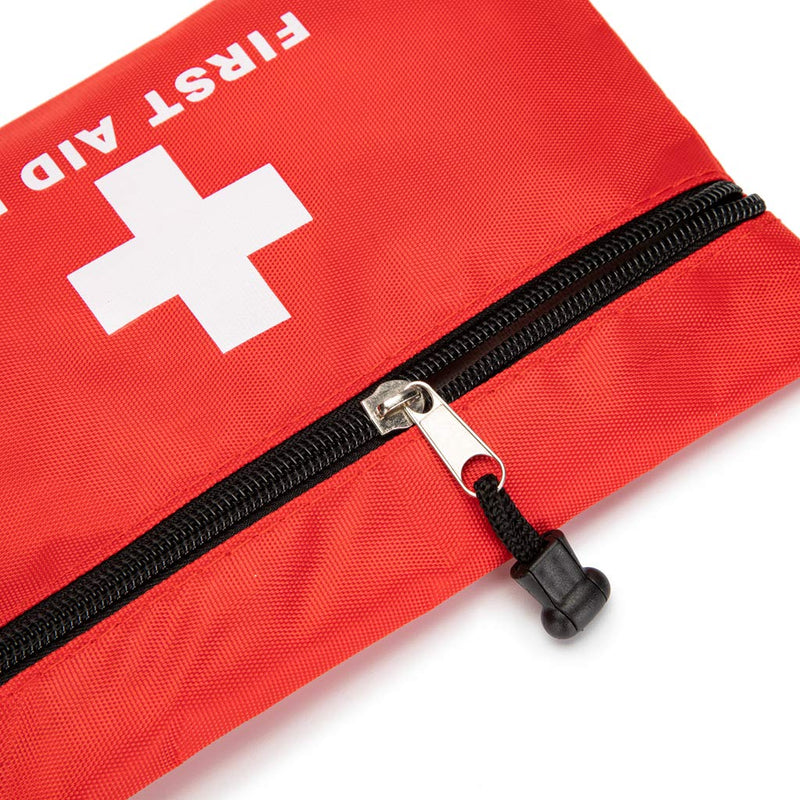 PAXLamb Red First Aid Bag Small First Aid Kit Empty Medical Storage Bag for First Aid Kits Pack Emergency Hiking Backpacking Camping Cycling Travel Car (Red 6.3x4.3" 1PC)