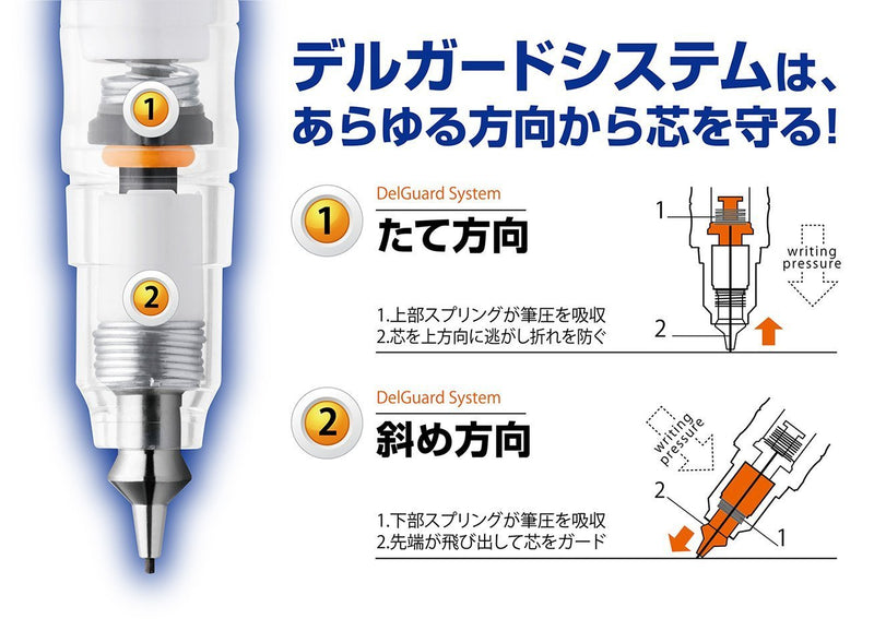 Zebra Mechanical Pencil, Del Guard, 0.3mm, Luminous Blue (P-MAS85-LMB)