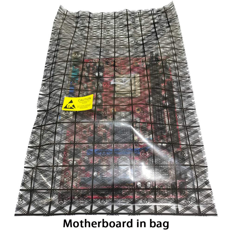 Daarcin Open Top Antistatic Bag,20pcs 12X16in/30x40cm Large ESD Anti Static Bags for Motherboard Video Card LCD Screen with Anti-Static Labels 20pcs Grid